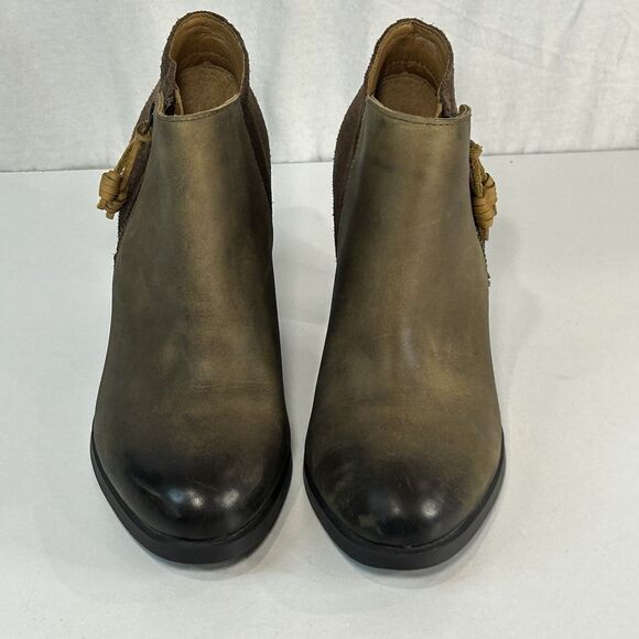 Sperry Top Sider brown leather suede bootie size 8 M Ankle Boot Side Zip - Picture 2 of 8
